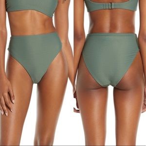 Chelsea28 Easy high rise bikini bottoms green NWOT